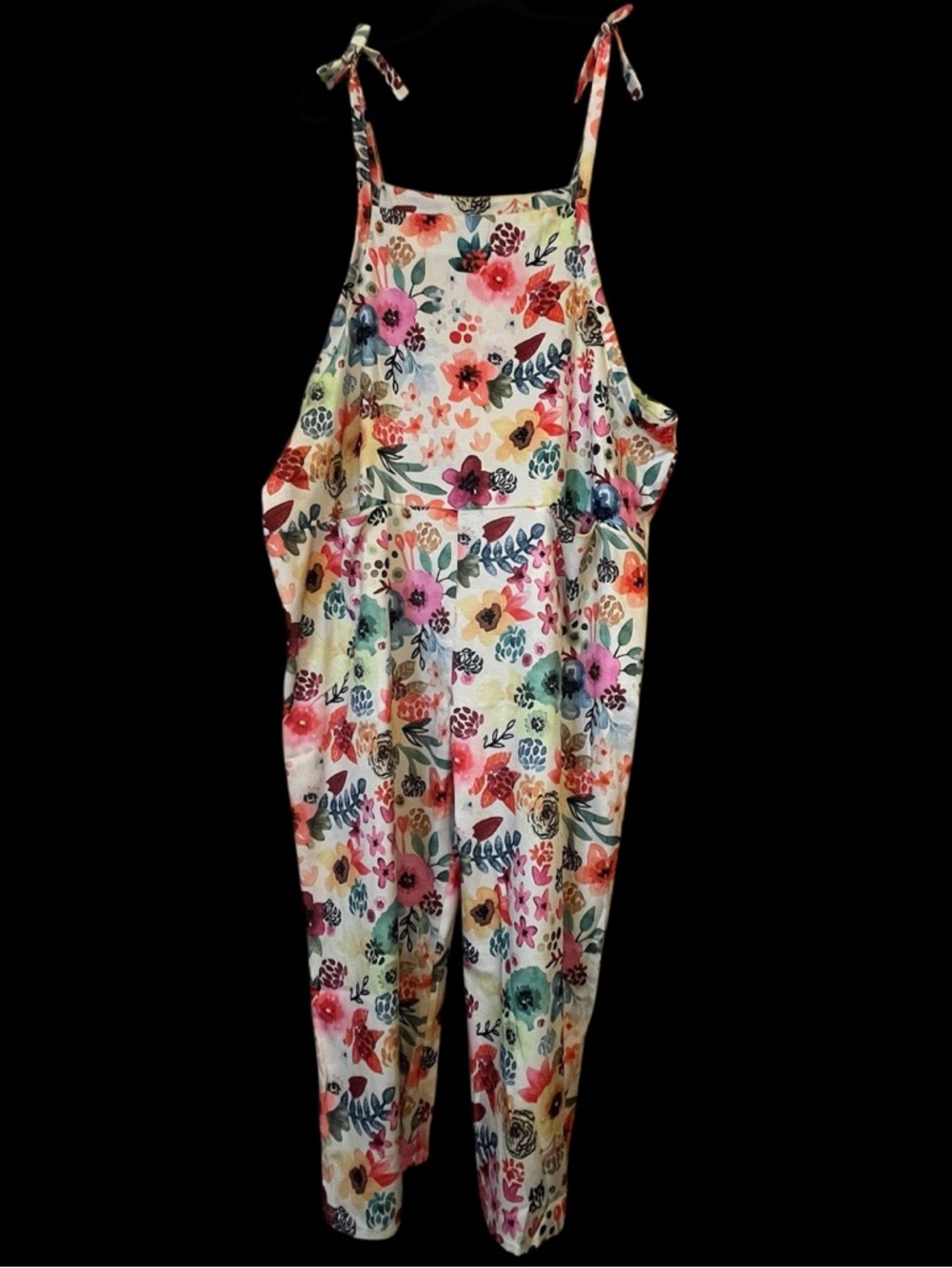 Floral overalls